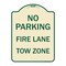 Signmission No Parking Fire Lane Tow Zone K-1645 Heavy-Gauge Aluminum Sign, 24" x 18", TG-1824-23733 A-DES-TG-1824-23733 - alternate 1